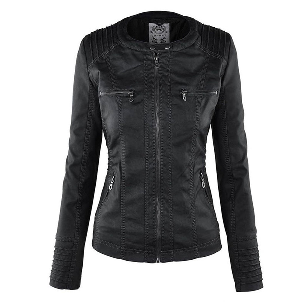 Flavia | Chaqueta de Cuero Robusta y Elegante