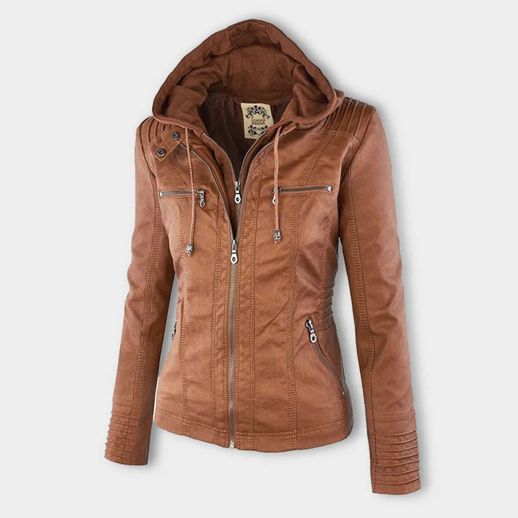 Flavia | Chaqueta de Cuero Robusta y Elegante