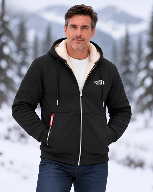 Men’s Warm Sherpa Lined Hooded Jacket