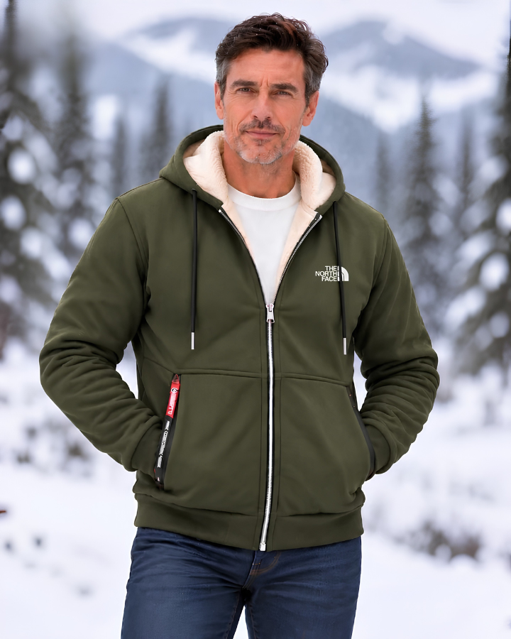 Men’s Warm Sherpa Lined Hooded Jacket