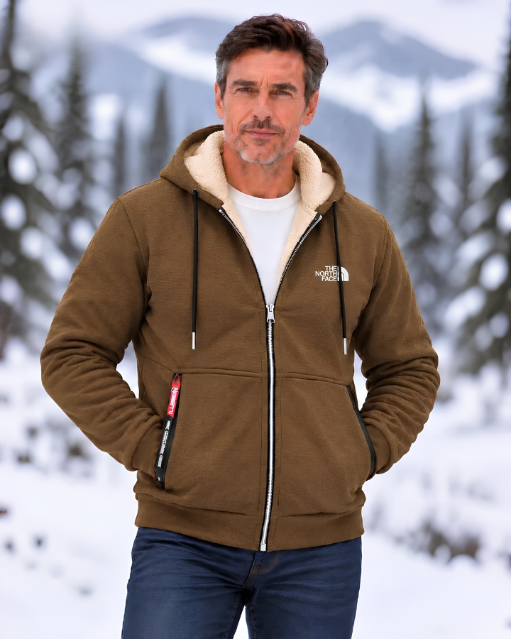 Men’s Warm Sherpa Lined Hooded Jacket