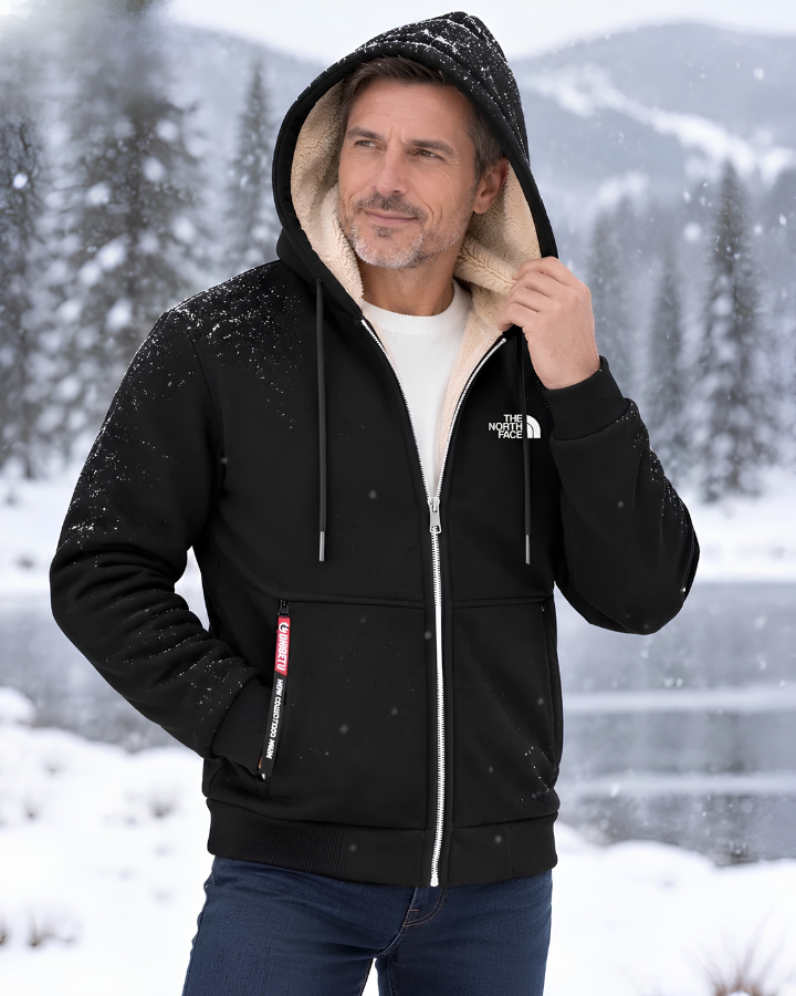 Men’s Warm Sherpa Lined Hooded Jacket
