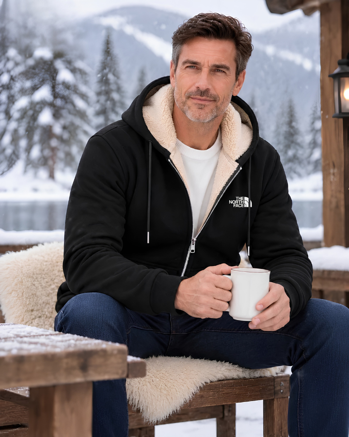 Men’s Warm Sherpa Lined Hooded Jacket