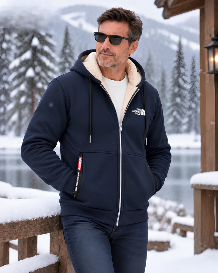 Men’s Warm Sherpa Lined Hooded Jacket