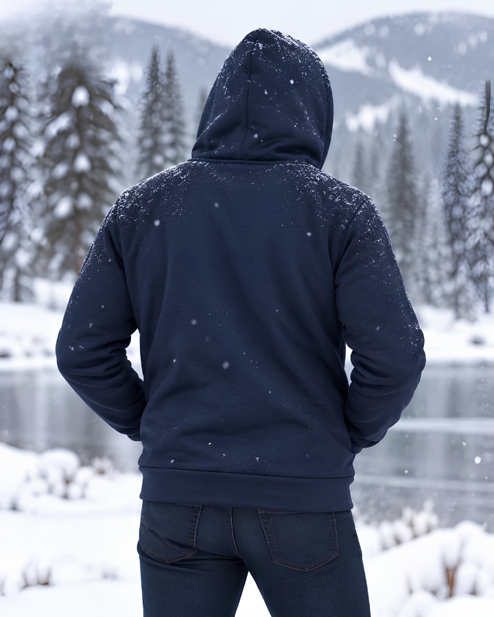 Men’s Warm Sherpa Lined Hooded Jacket