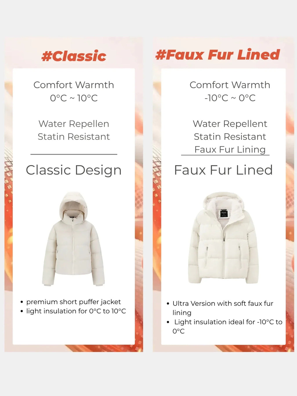 WarmCore™ Classic Short Detachable Hooded Puffer Jacket