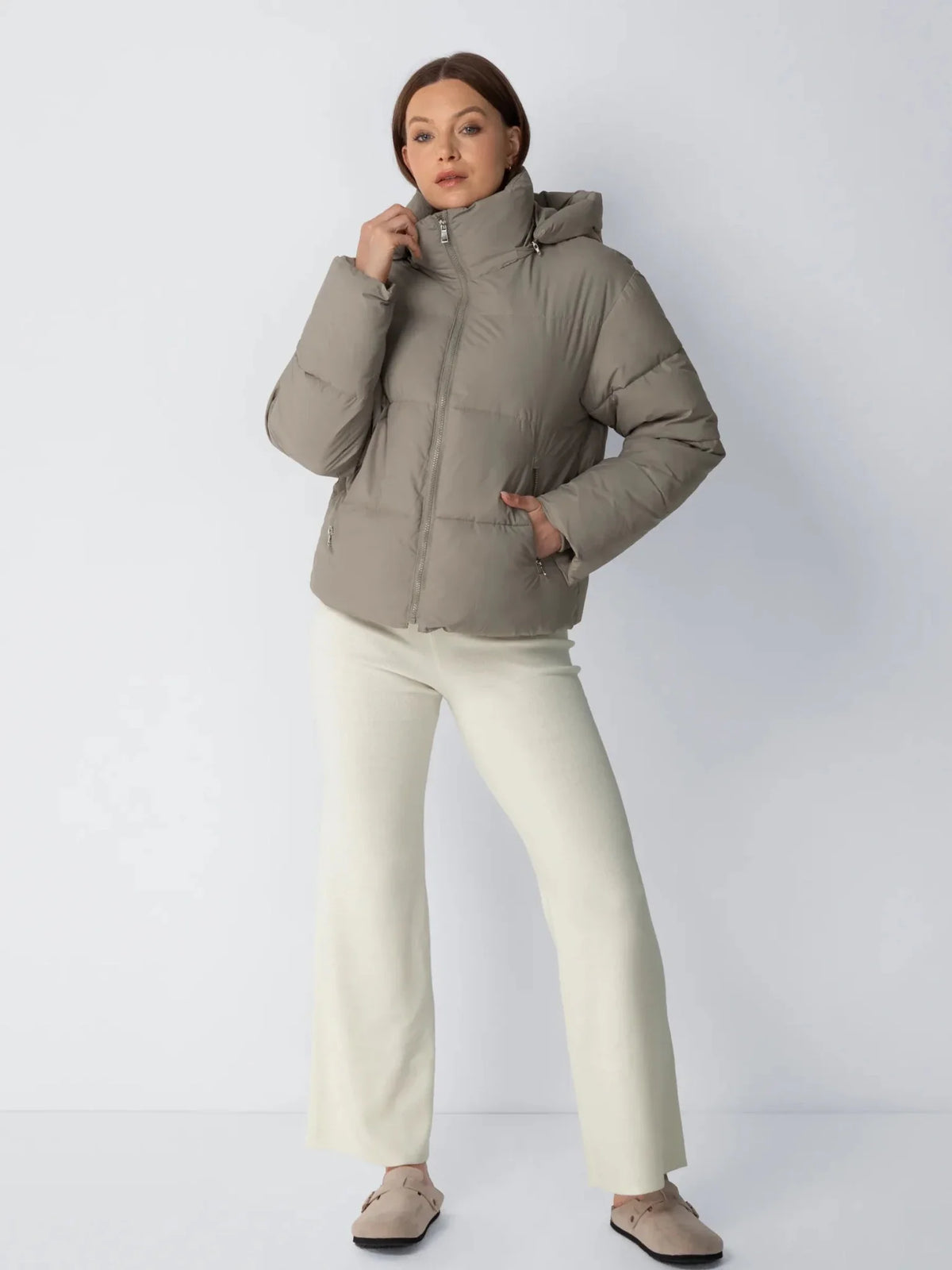 WarmCore™ Classic Short Detachable Hooded Puffer Jacket